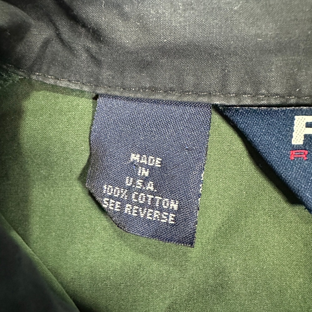 VTG Polo Sport Ralph Lauren Green Cotton Harrington Jacket Men's Size L USA - Picture 3 of 11